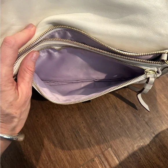 Coach Beige Leather Wristlet with Gold Hardware - Picture 4 of 6